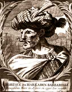 Рис: Арудж Барбаросса, гравюра XVII века 